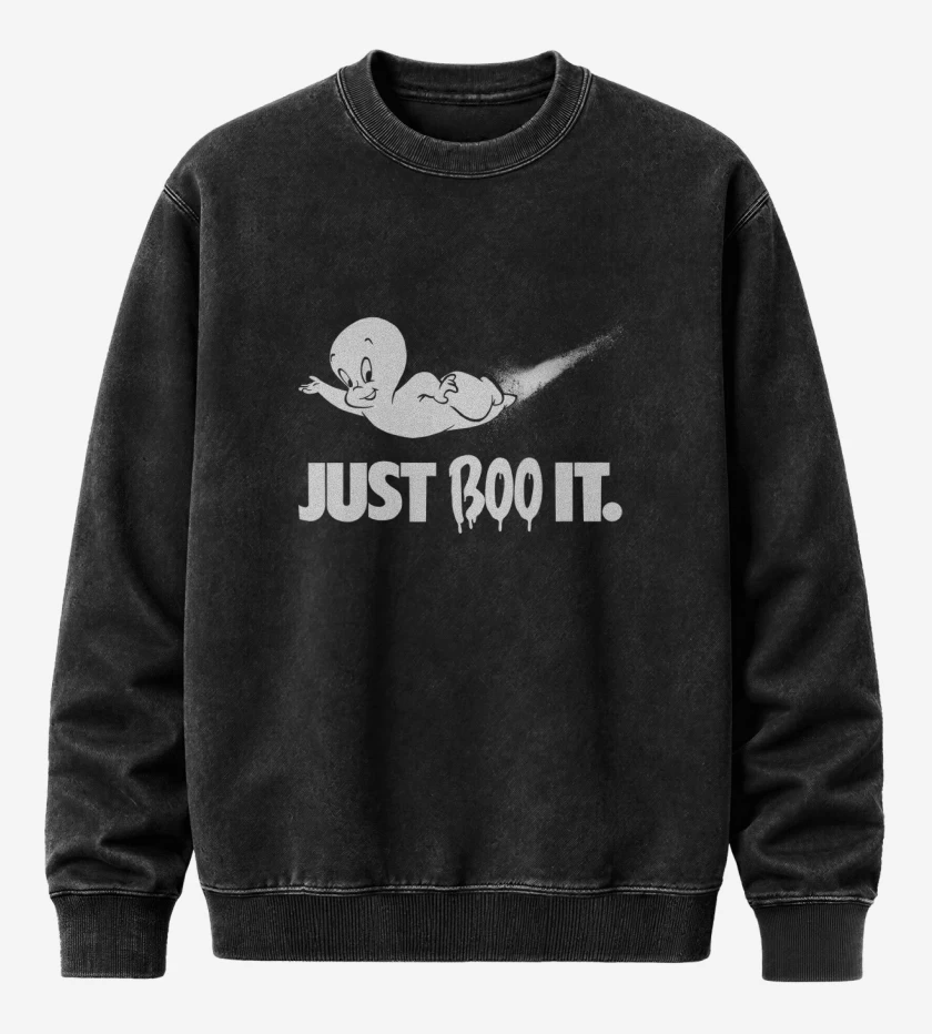 Poleron Polo Acid Wash Negro de Just BOO It