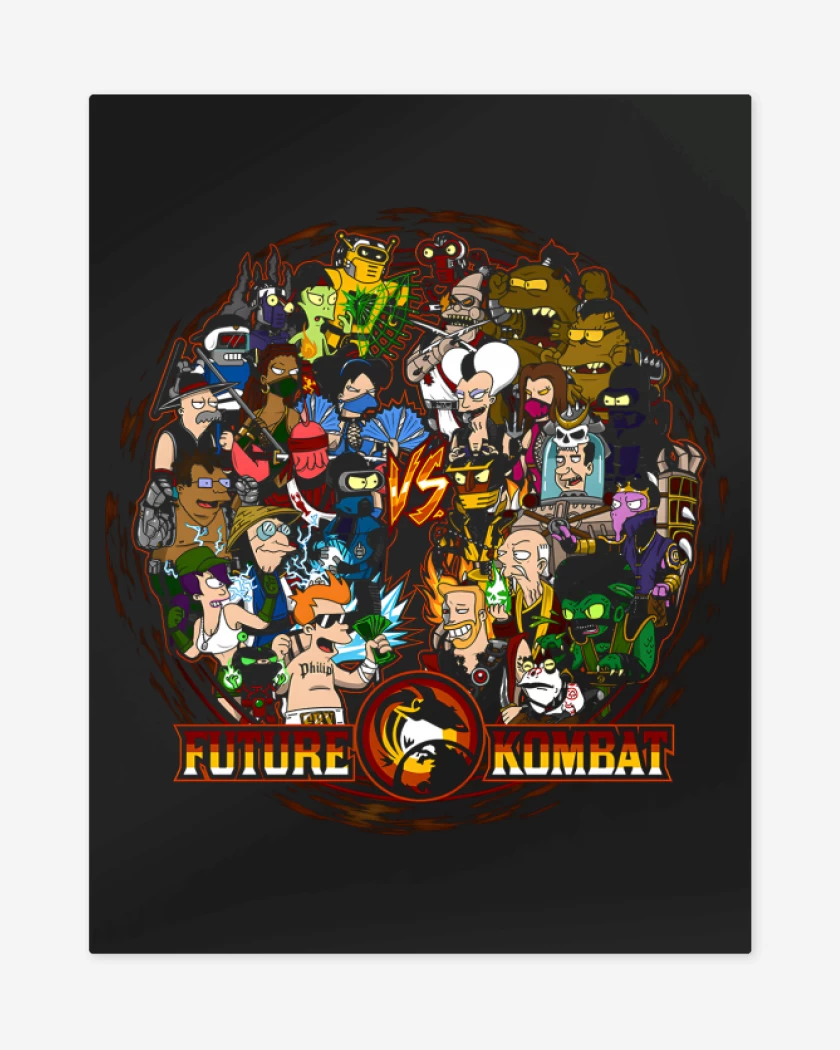 Print metalico Negro de Future Kombat