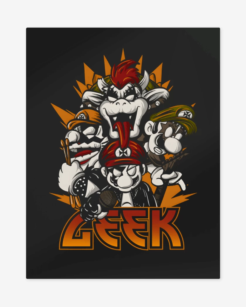 Print metalico Geek