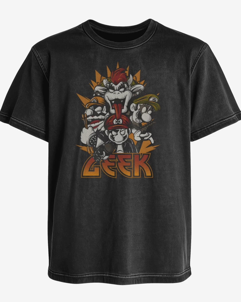 Polera desgastada Geek