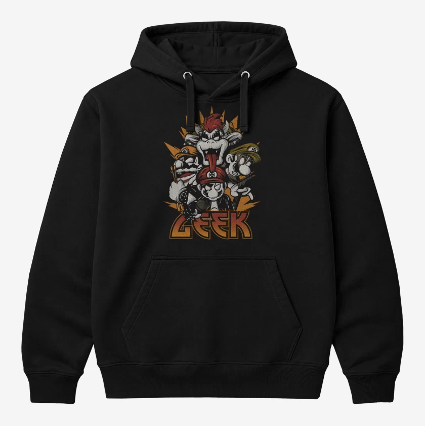 Polerón Canguro Negro de Geek