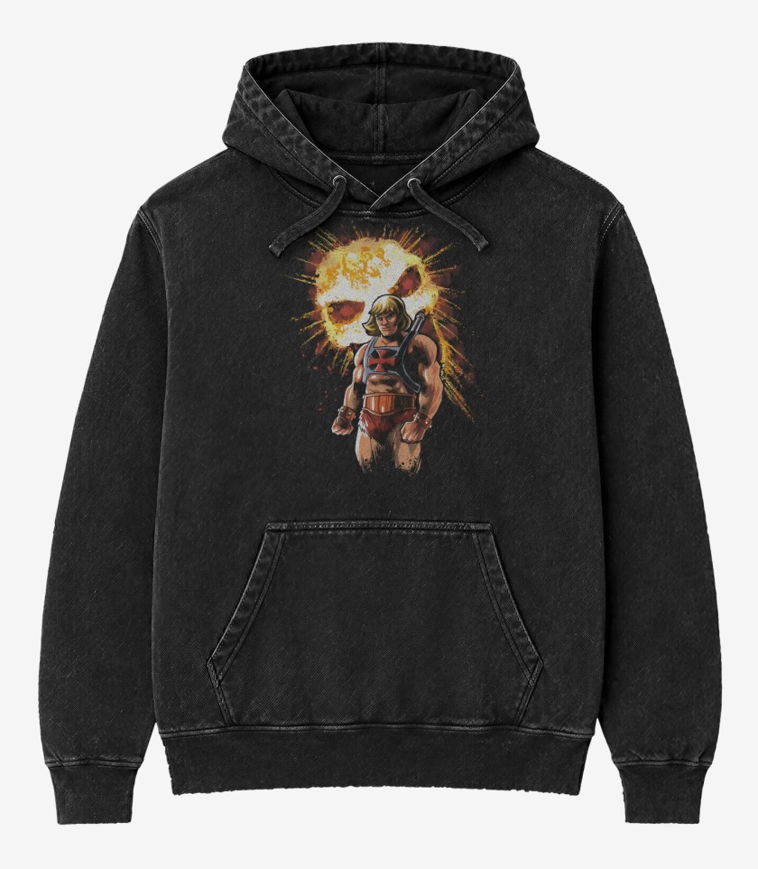 Poleron Canguro Acid Wash Negro de The Master Rises