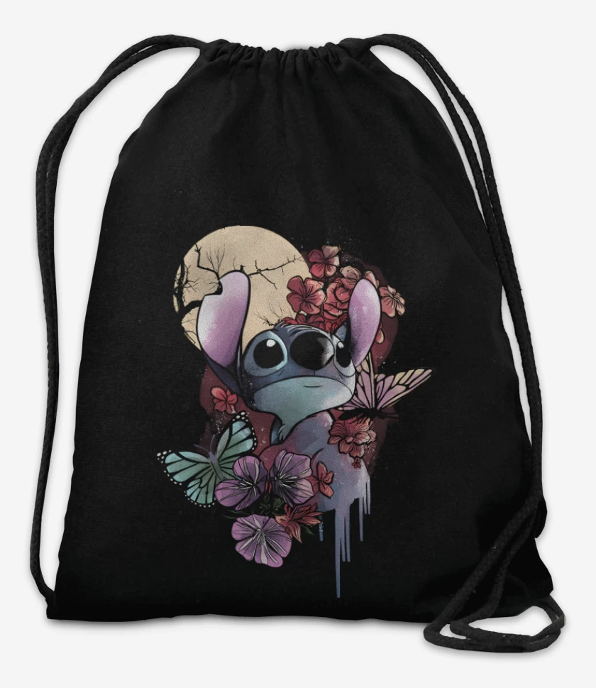 Mochila Negro de Flores en Ohana