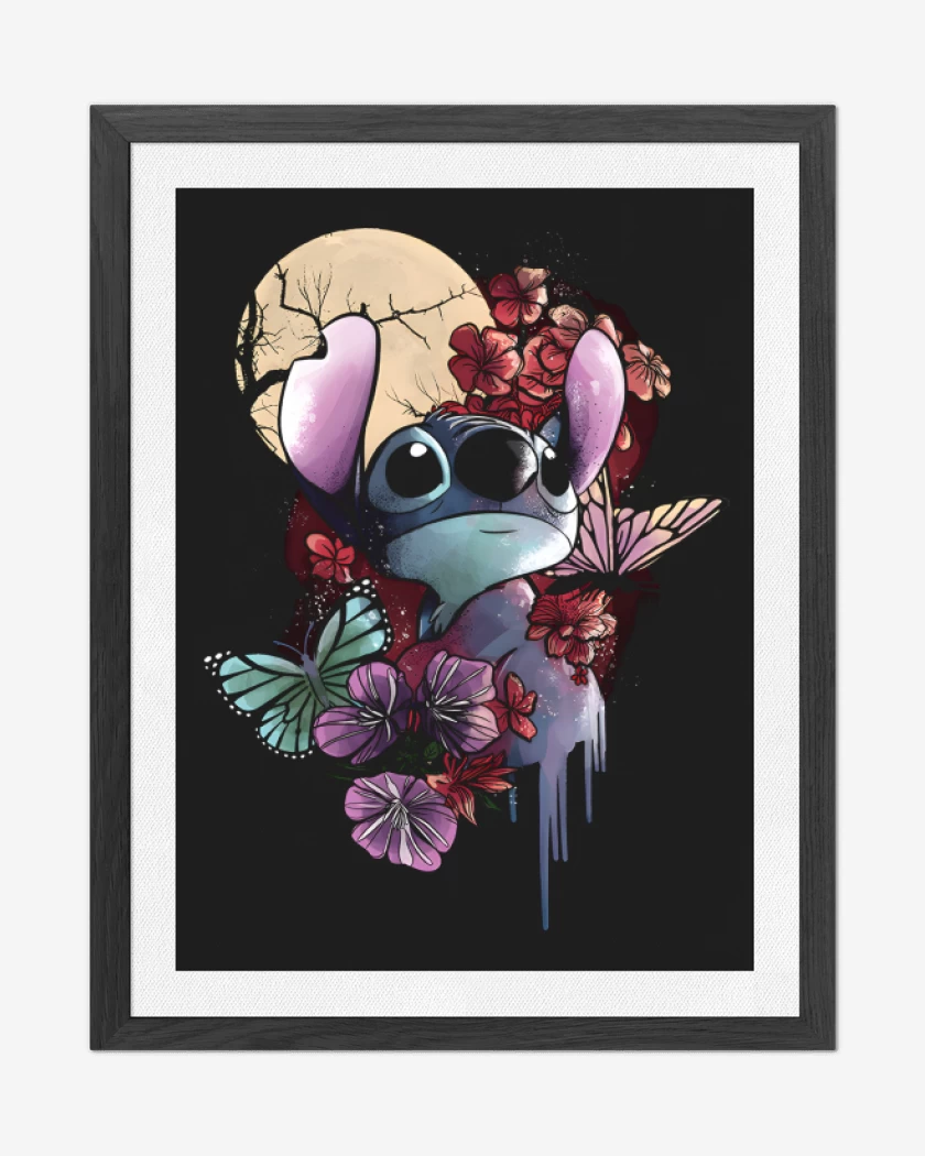 Cuadro decorativo Negro de Flores en Ohana