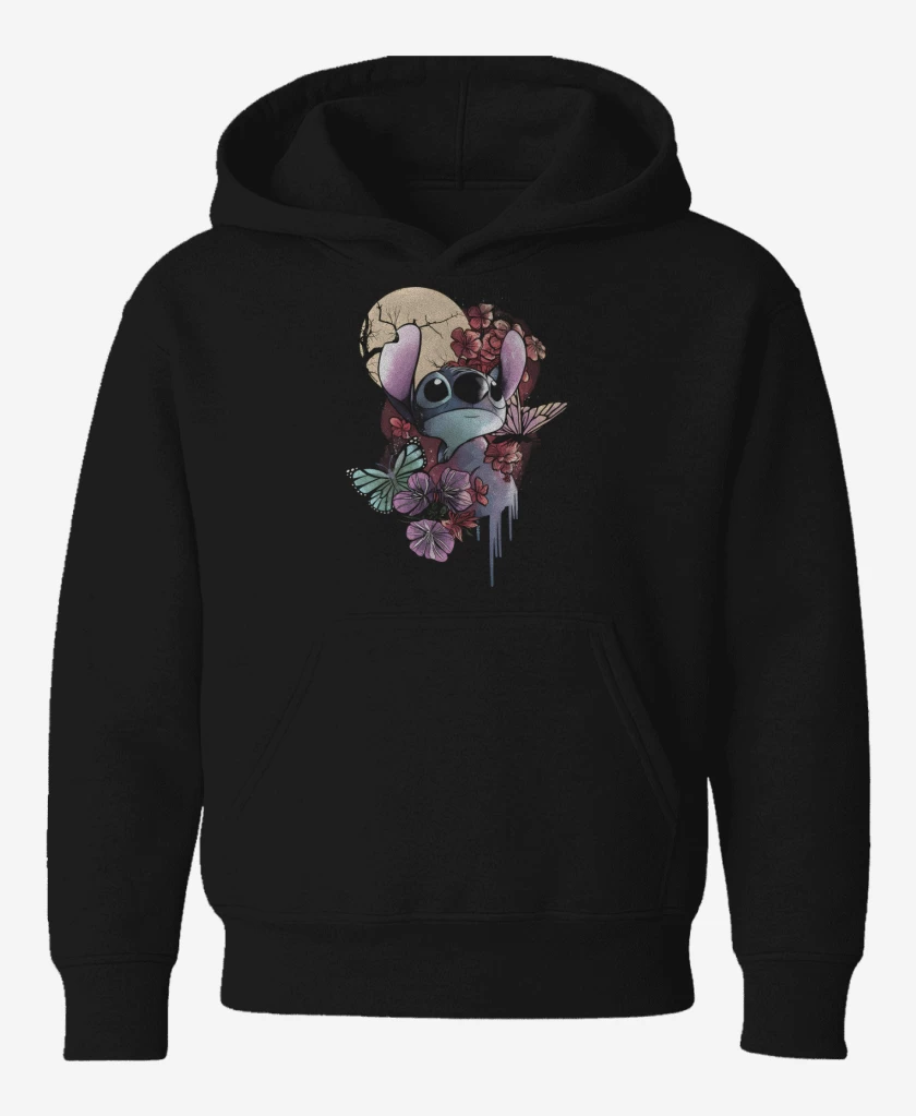 Poleron de niño Negro de Flores en Ohana