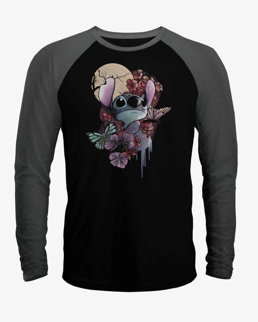 Polera Raglan Flores en Ohana