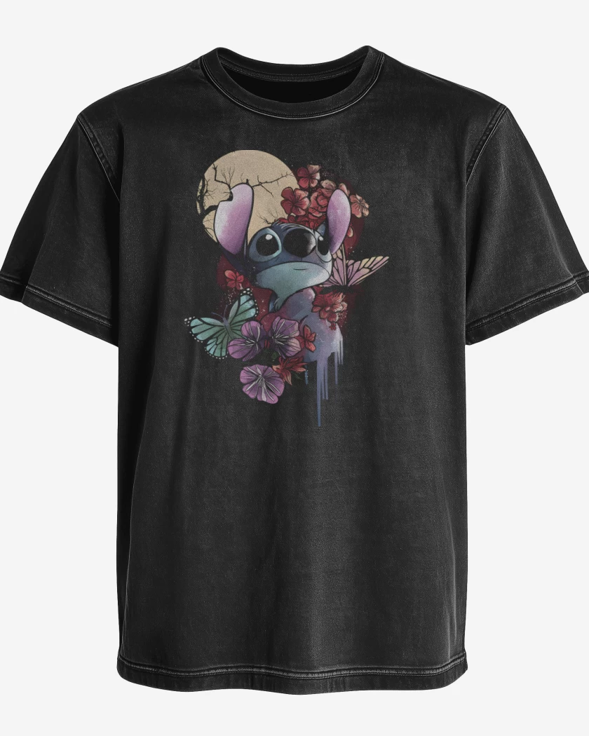 Polera desgastada Flores en Ohana