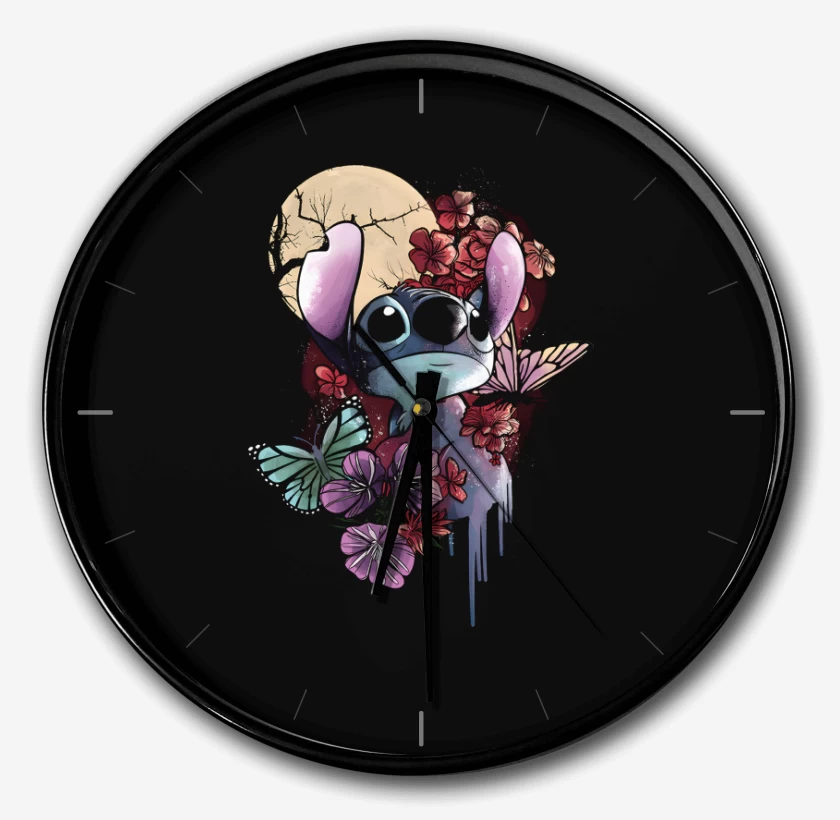 Reloj Negro de Flores en Ohana