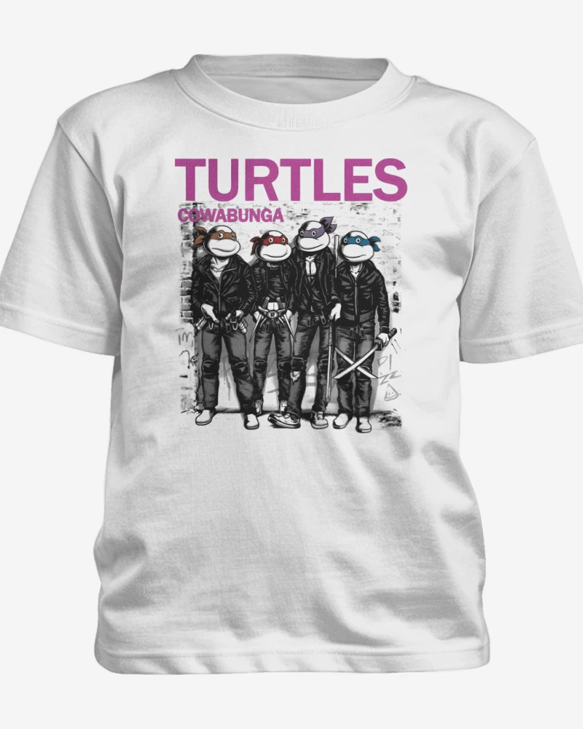 Polera de niño Blanco de Turtles Cowabunga 