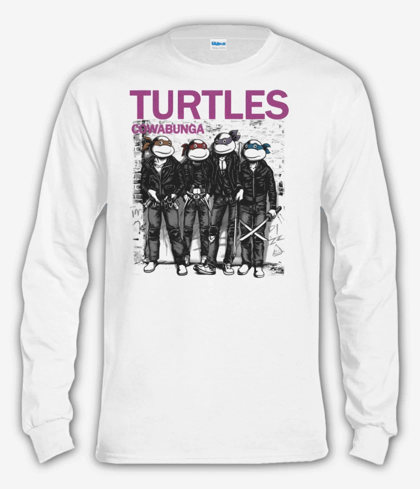 Polera manga larga Blanco de Turtles Cowabunga 
