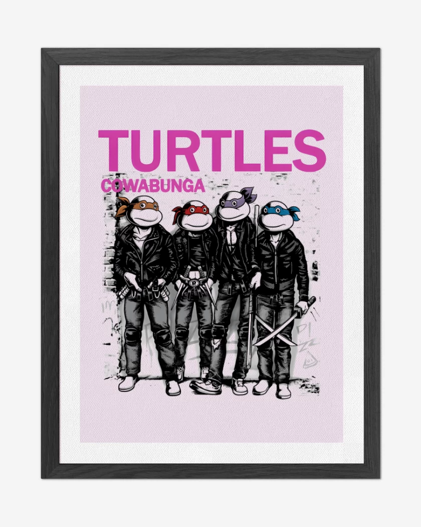 Cuadro decorativo Rosa Pastel de Turtles Cowabunga 