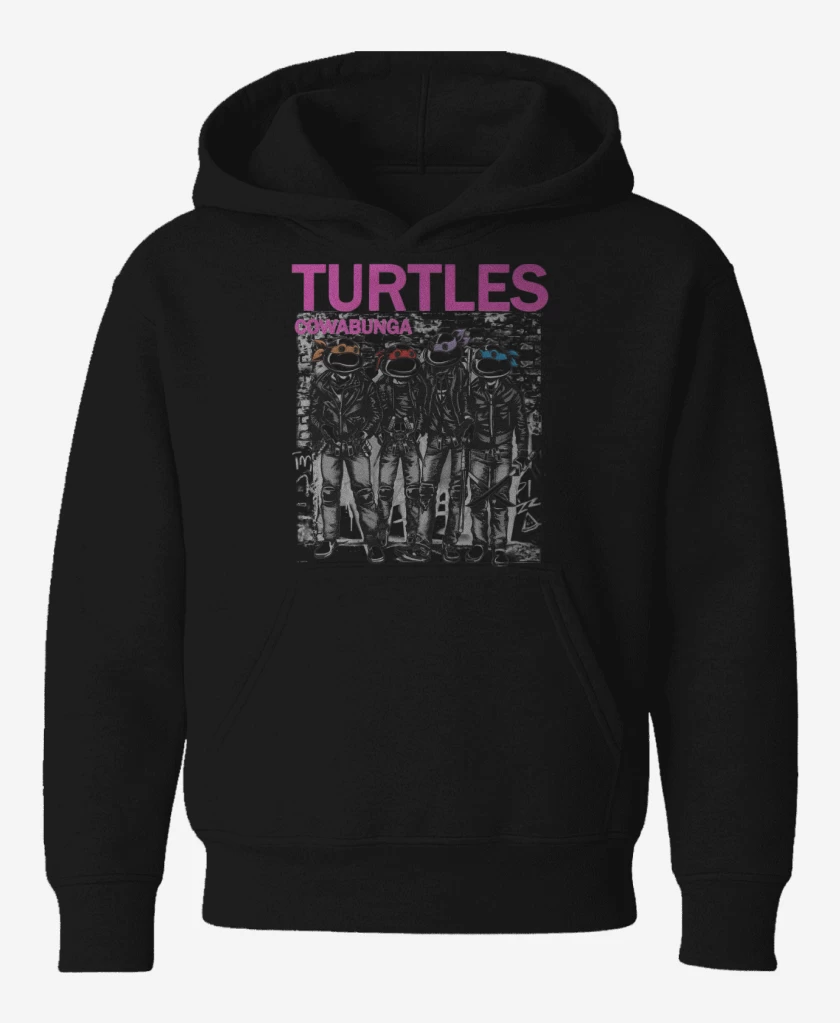 Poleron de niño Negro de Turtles Cowabunga 