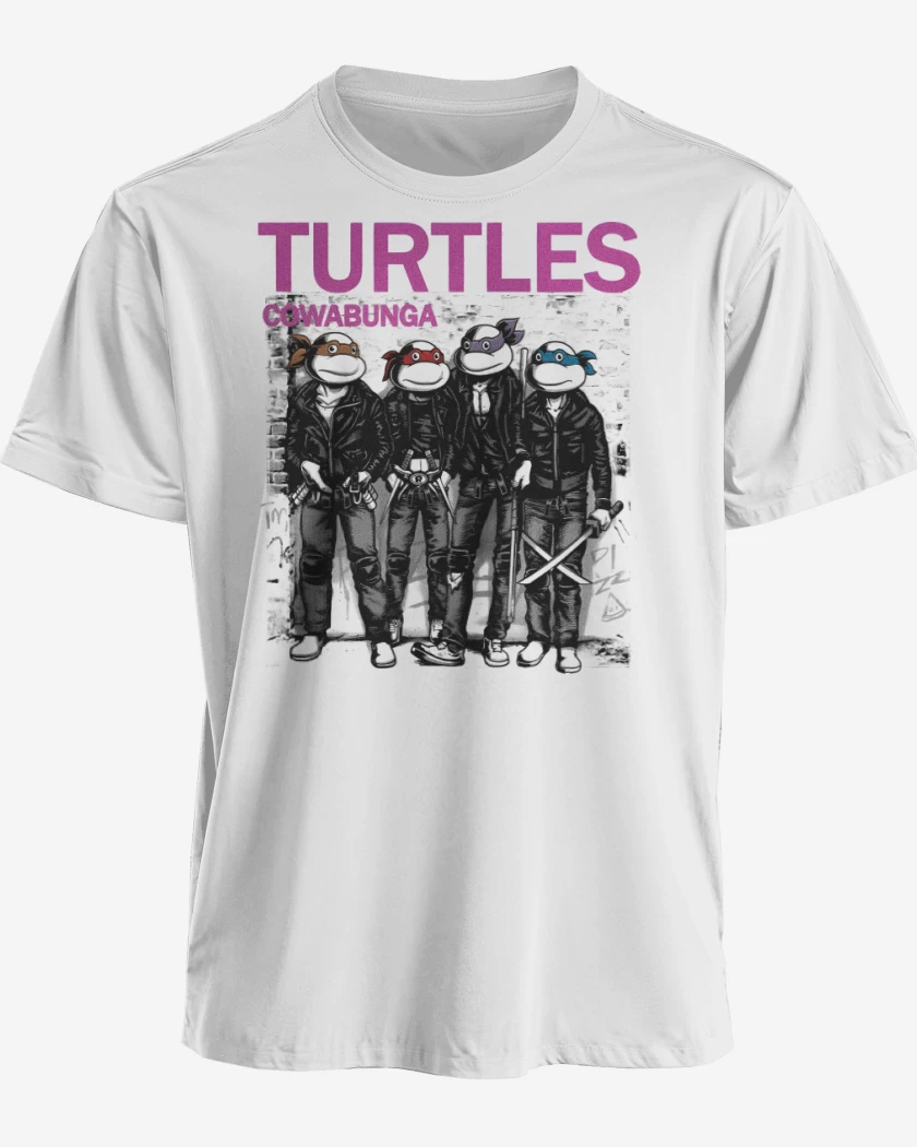 Polera premium Blanco de Turtles Cowabunga 
