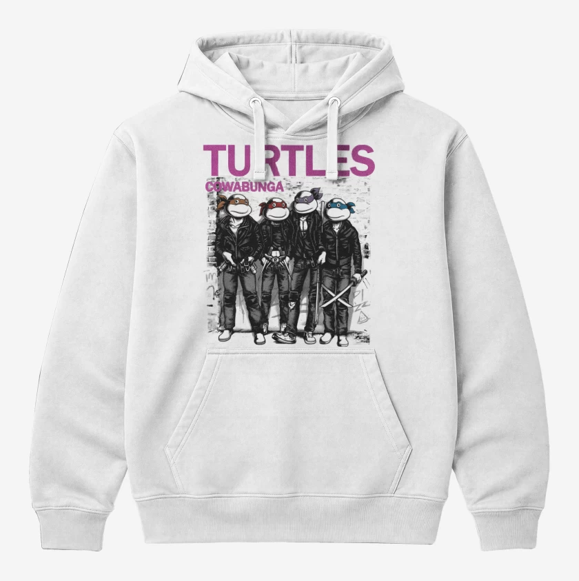 Polerón Canguro Blanco de Turtles Cowabunga 