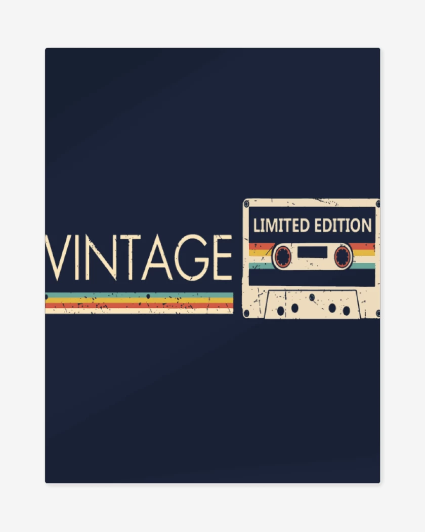 Print metalico Azul Marino de Vintage limited edition