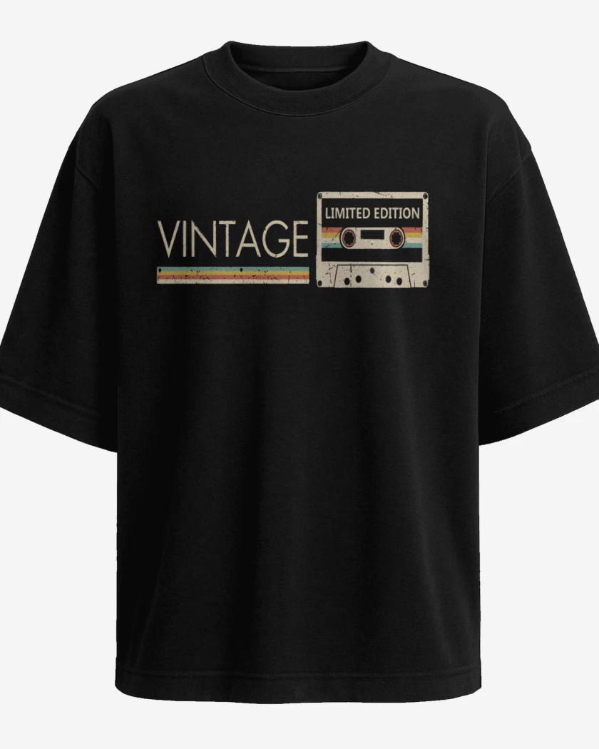 Polera Oversize Negro de Vintage limited edition