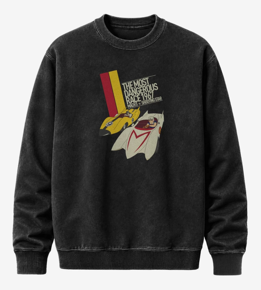 Poleron Polo Acid Wash Negro de The most dangerous race