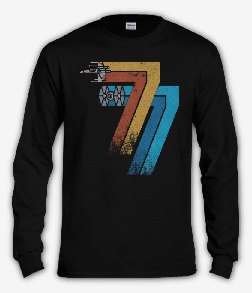 Polera manga larga Negro de 77