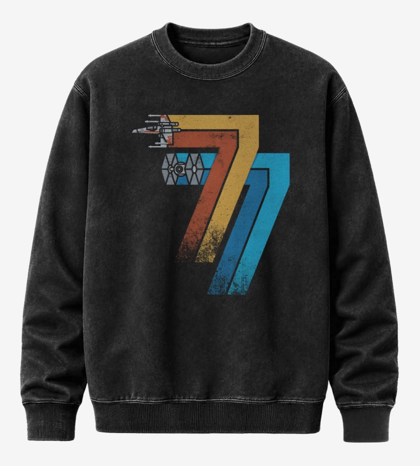 Poleron Polo Acid Wash Negro de 77