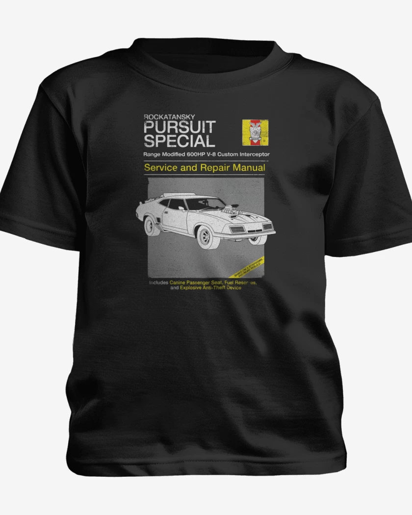 Polera de niño Negro de V8 Interceptor