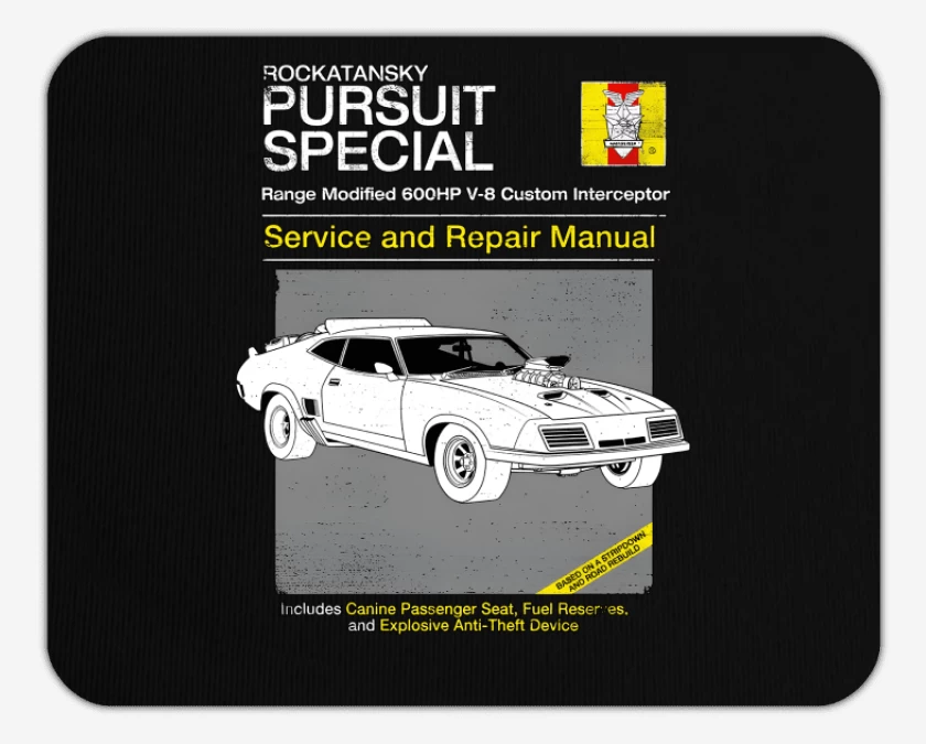 Mousepad Negro de V8 Interceptor