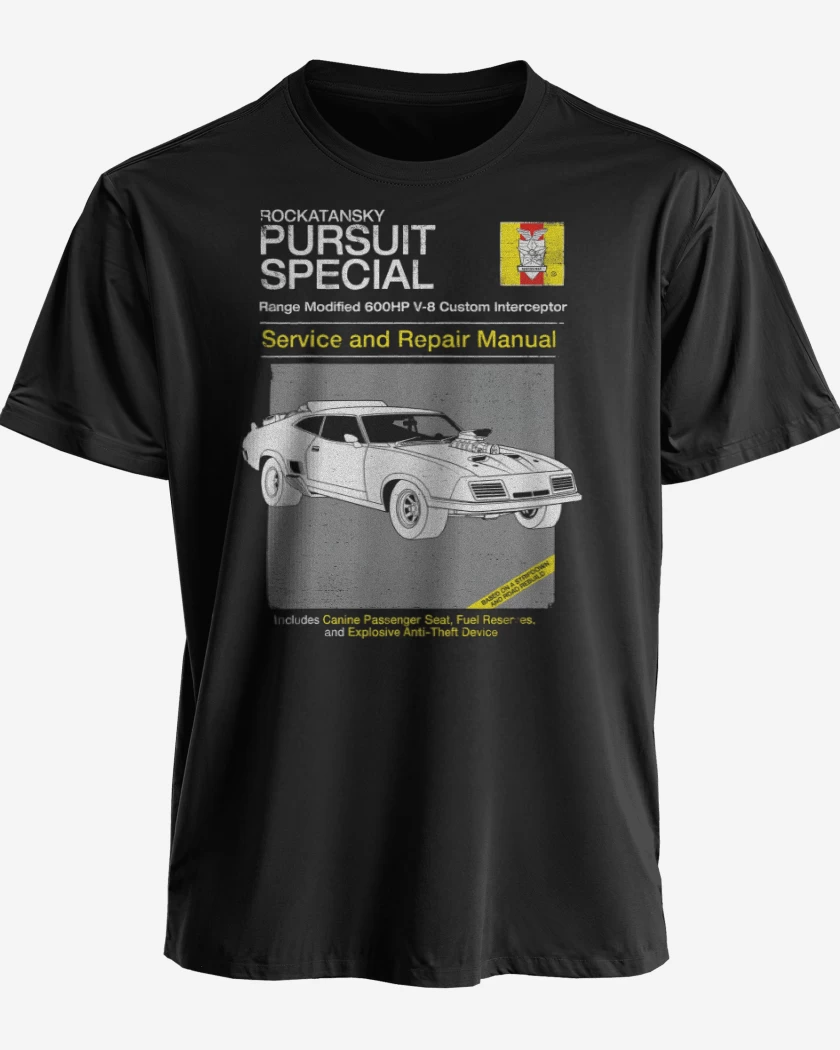 Polera premium Negro de V8 Interceptor