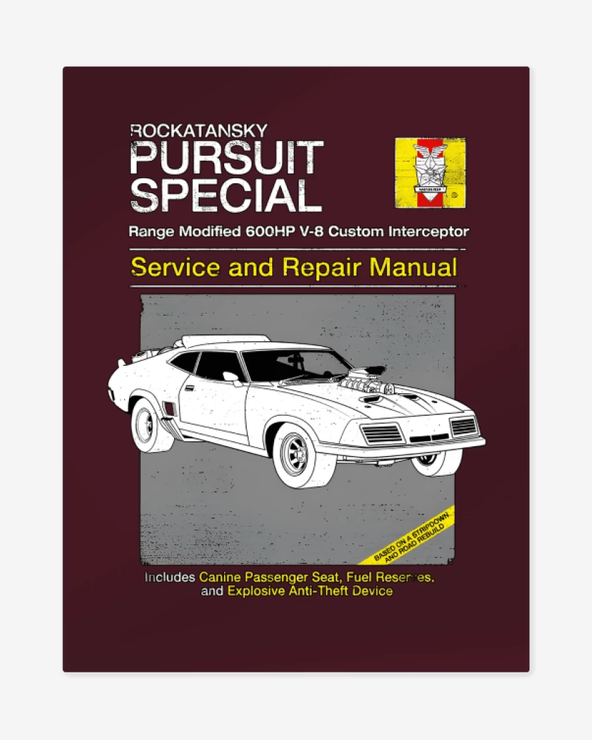 Print metalico Burdeo de V8 Interceptor