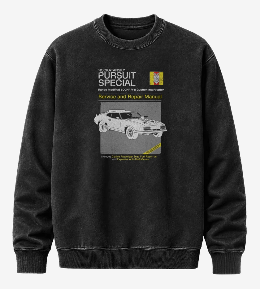 Poleron Polo Acid Wash Negro de V8 Interceptor
