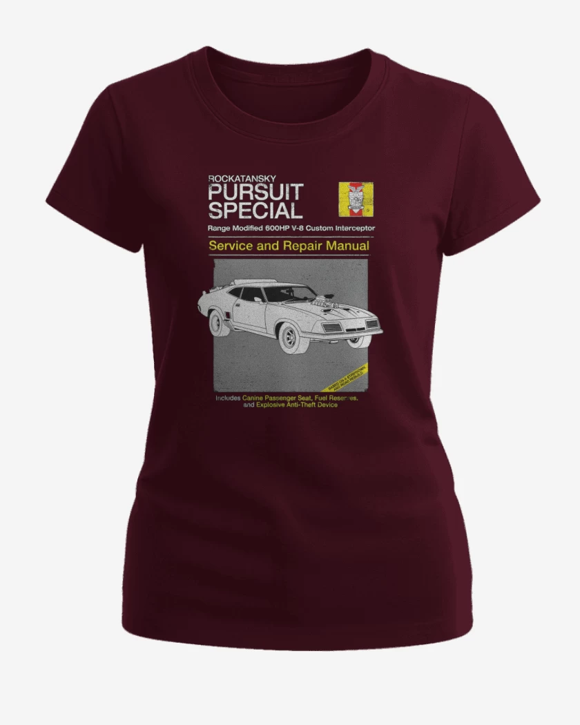 Polera de Mujer Burdeo de V8 Interceptor