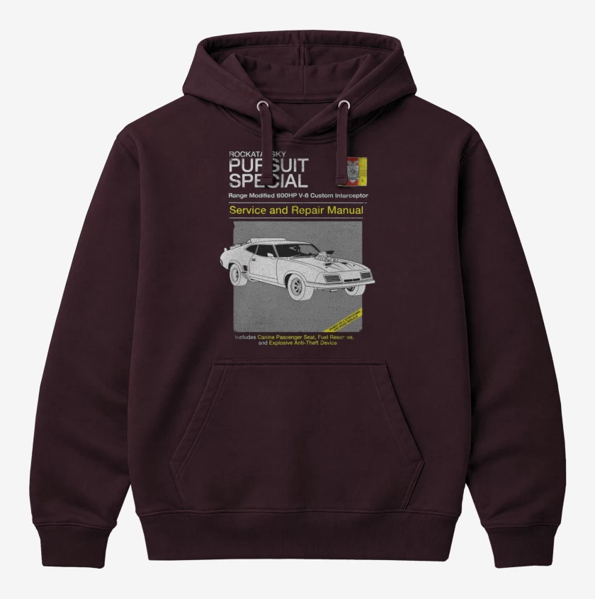 Polerón Canguro Burdeo de V8 Interceptor
