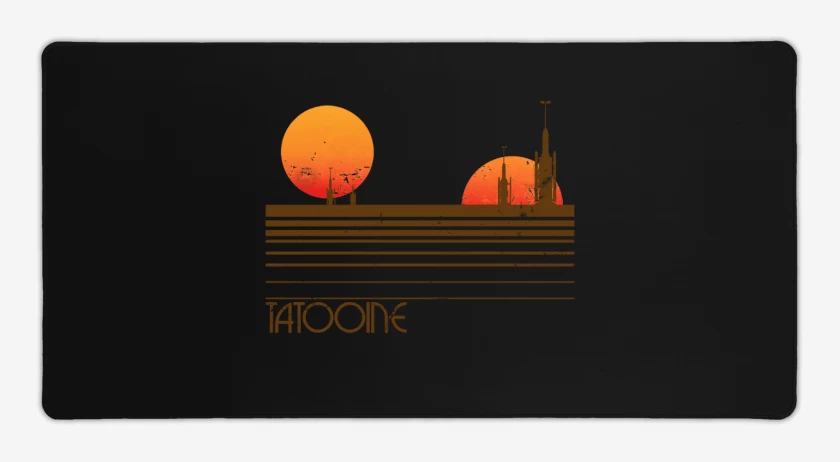 Mouse pad Gamer Negro de Tatooine 
