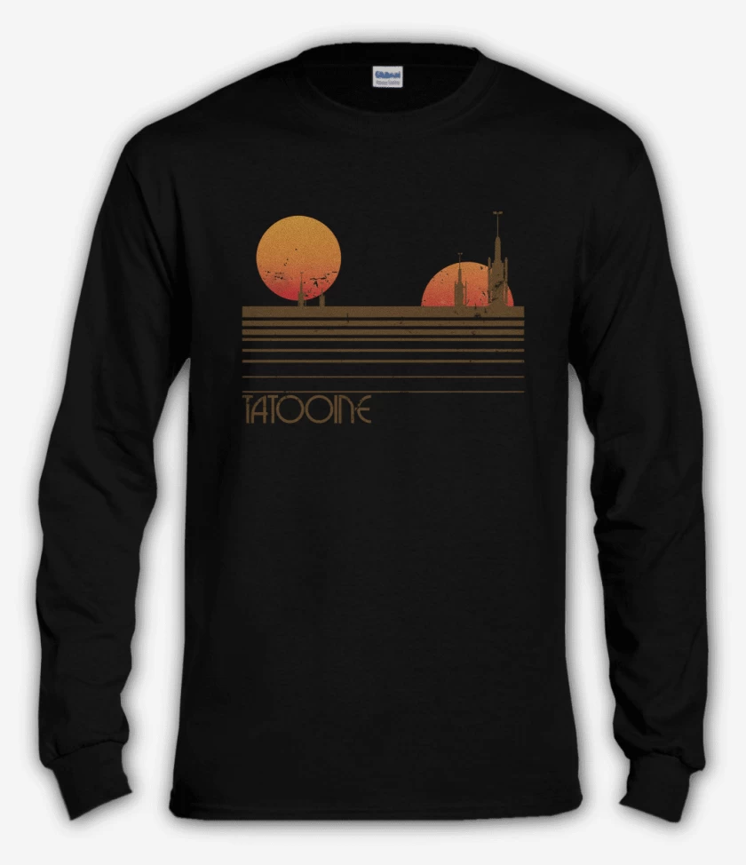 Polera manga larga Negro de Tatooine 