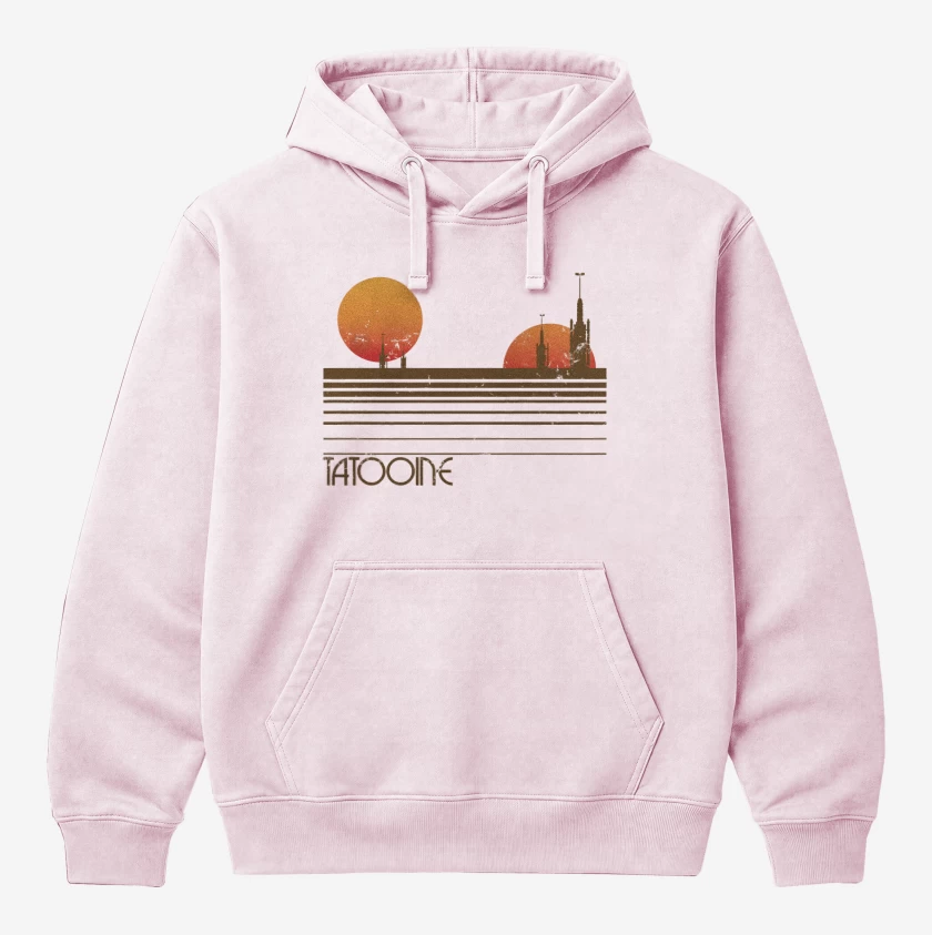 Polerón Canguro Rosa Pastel de Tatooine 