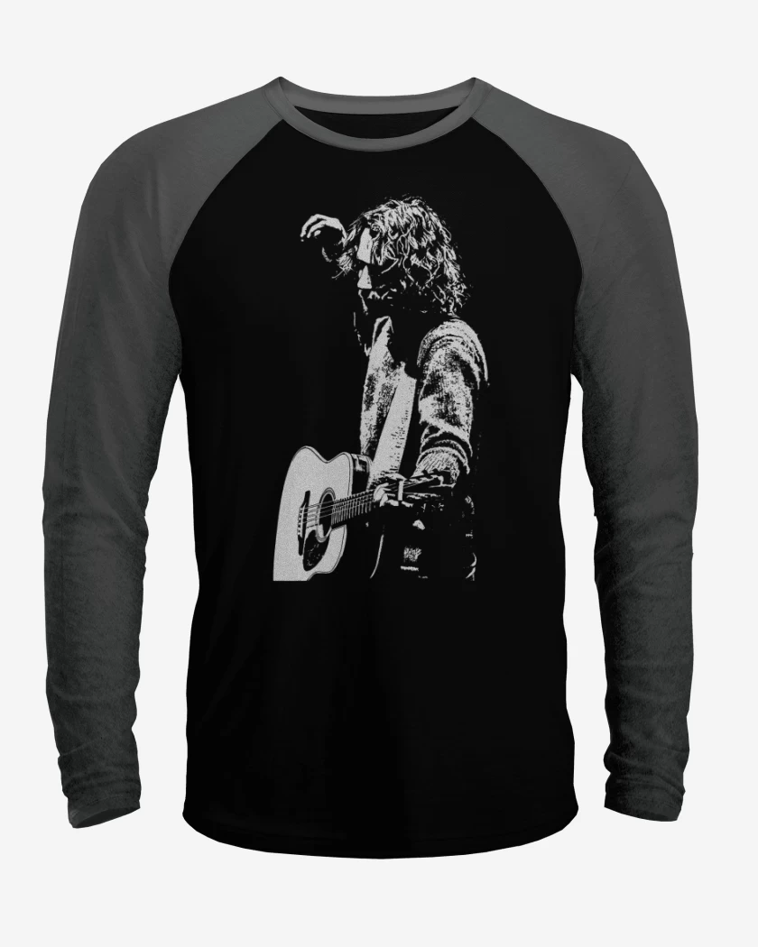 Polera Raglan Negro / Negro Heather de Chris Cornell 2