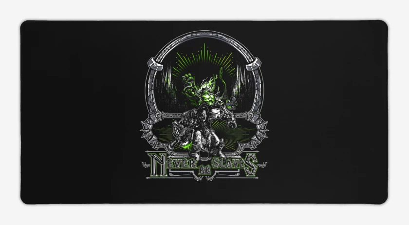 Mouse pad Gamer Negro de Never be slaves