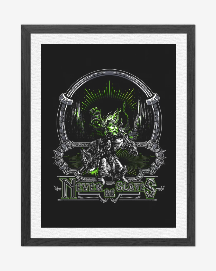 Cuadro decorativo Negro de Never be slaves