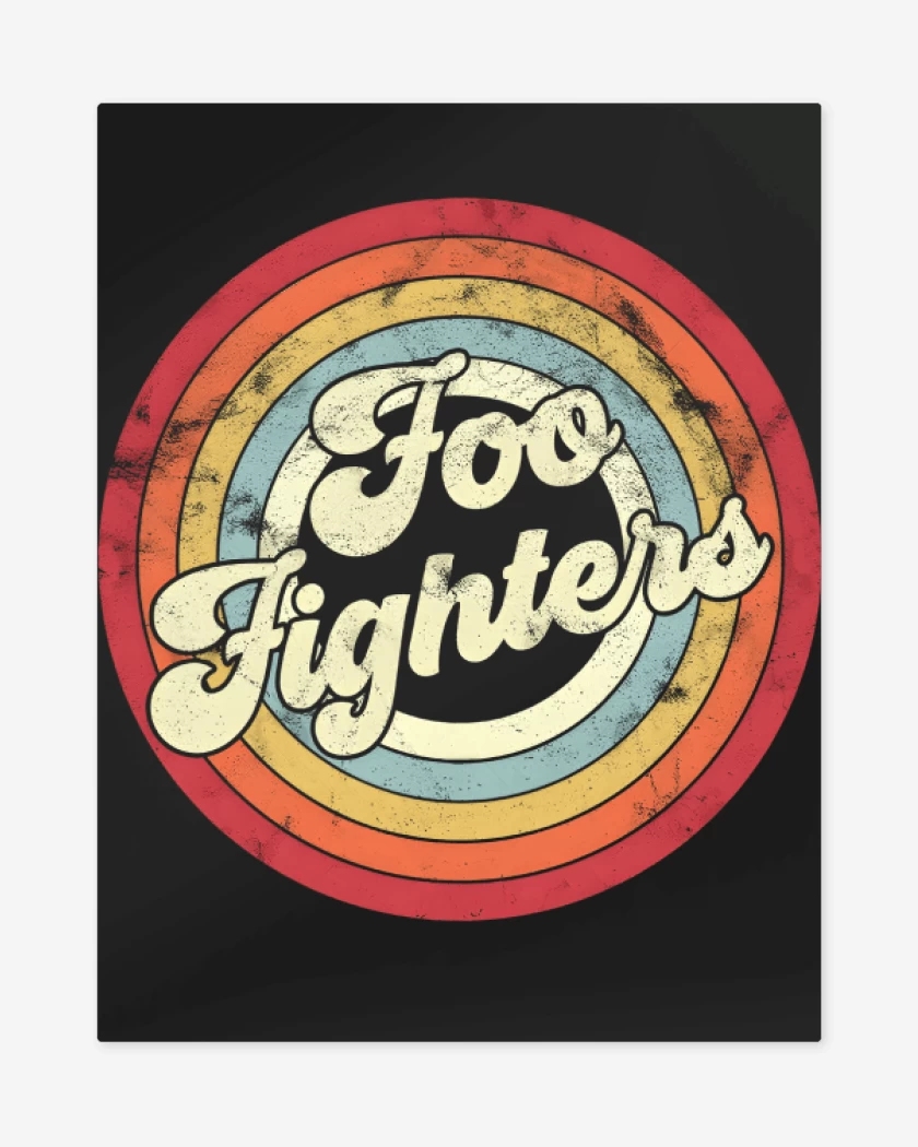 Print metalico Foo fiighters retro