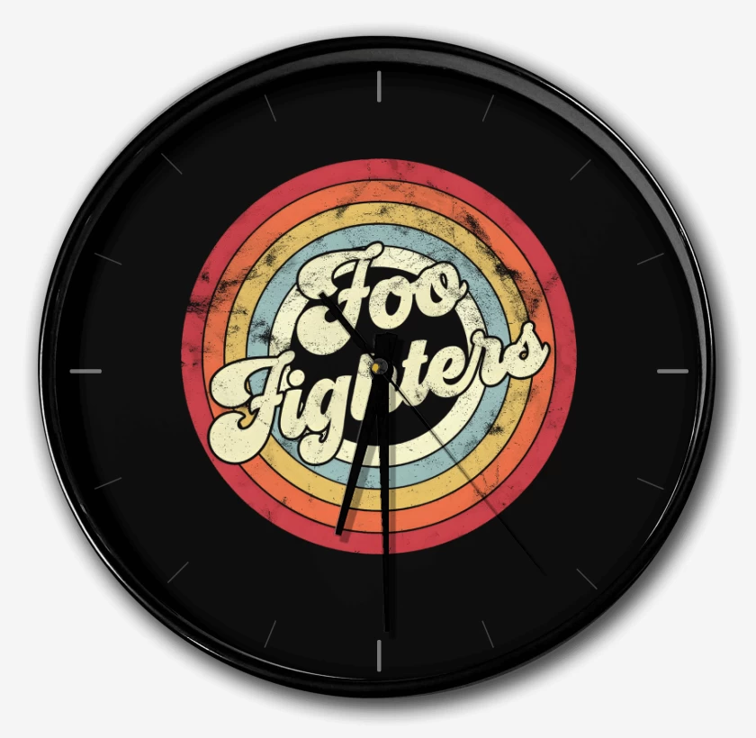 Reloj Negro de Foo fiighters retro