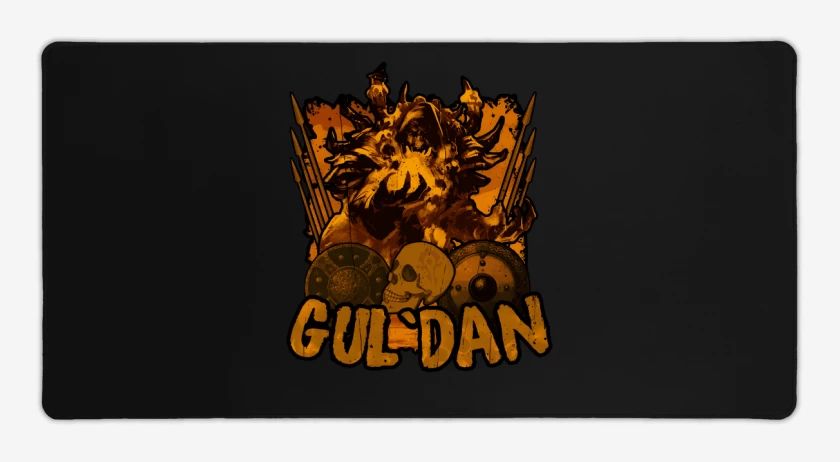 Mouse pad Gamer Negro de Guldan