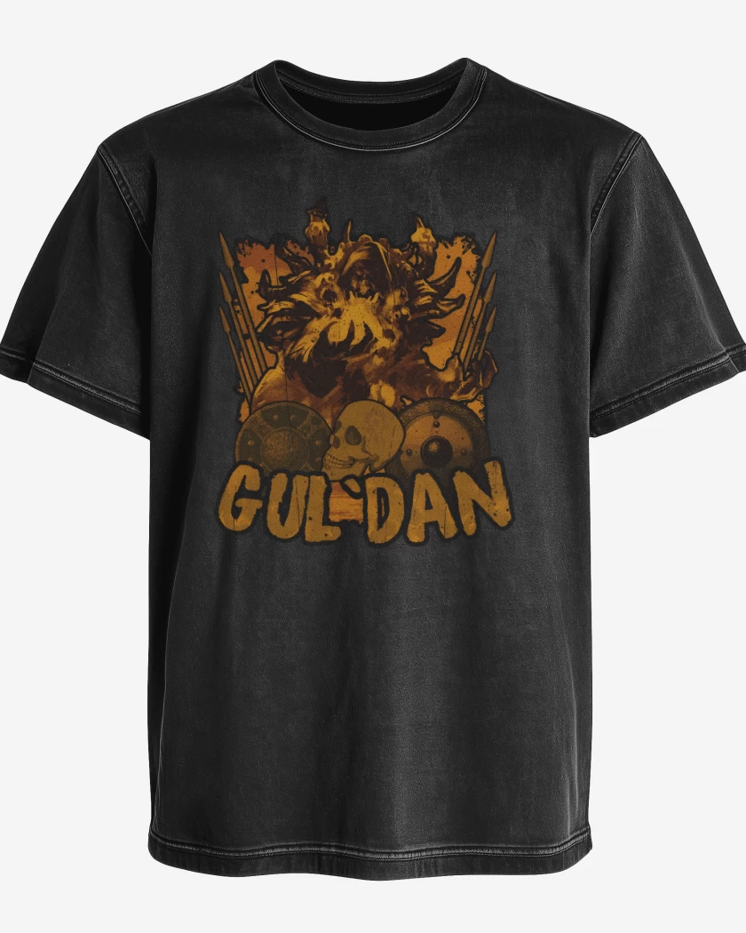 Polera desgastada Negro de Guldan