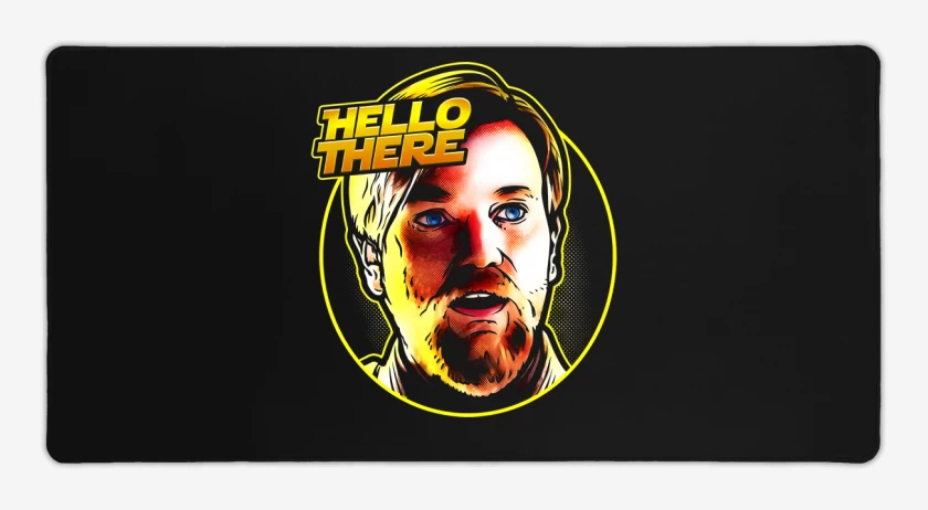 Mouse pad Gamer Negro de Hello There 
