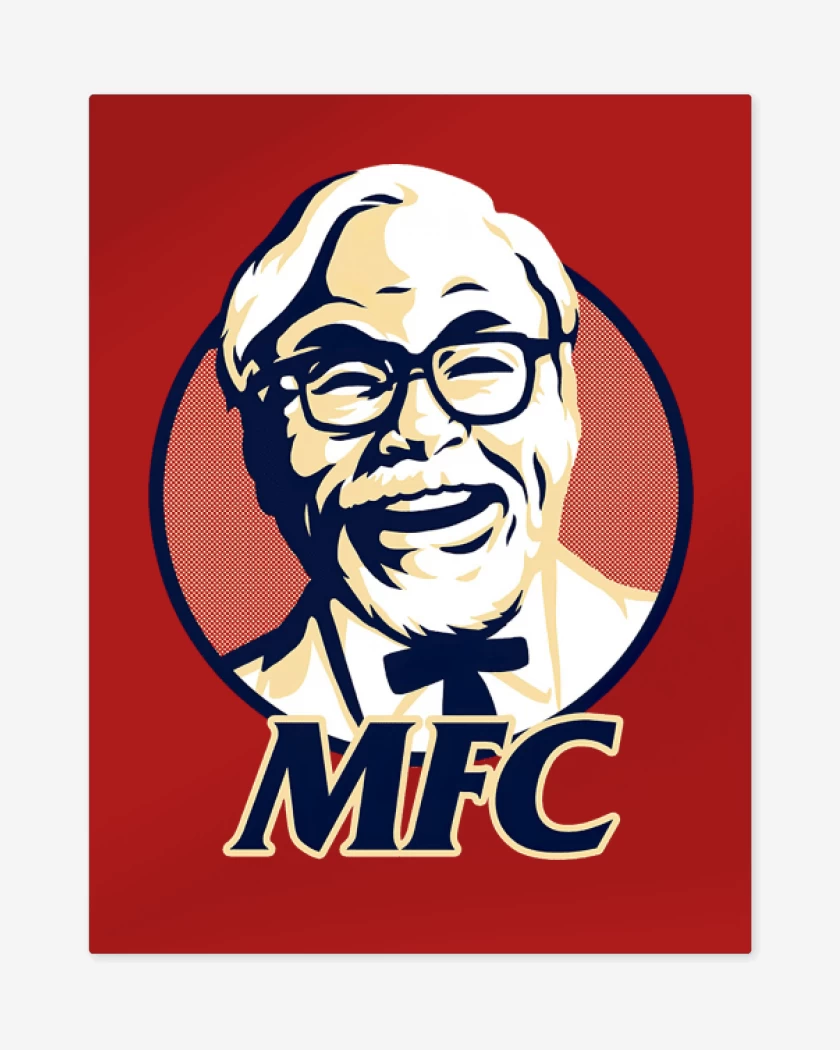 Print metalico Rojo de Miyazaki Fried Chicken