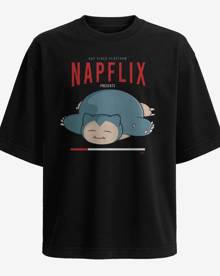 Polera Oversize Negro de Napflix