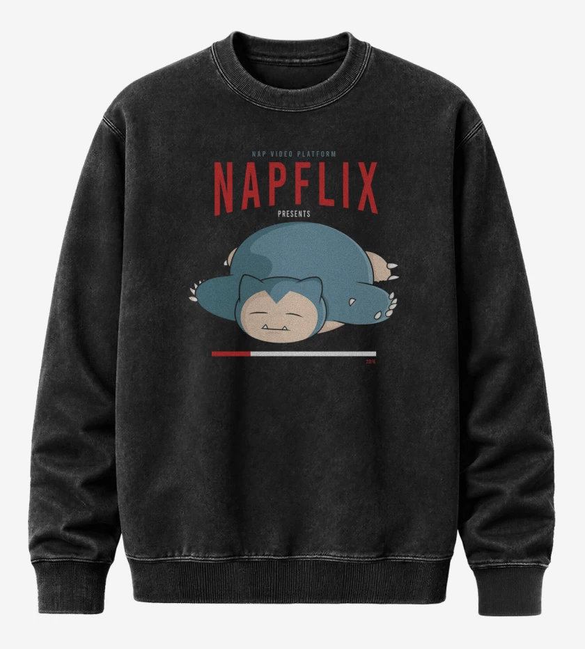 Poleron Polo Acid Wash Negro de Napflix