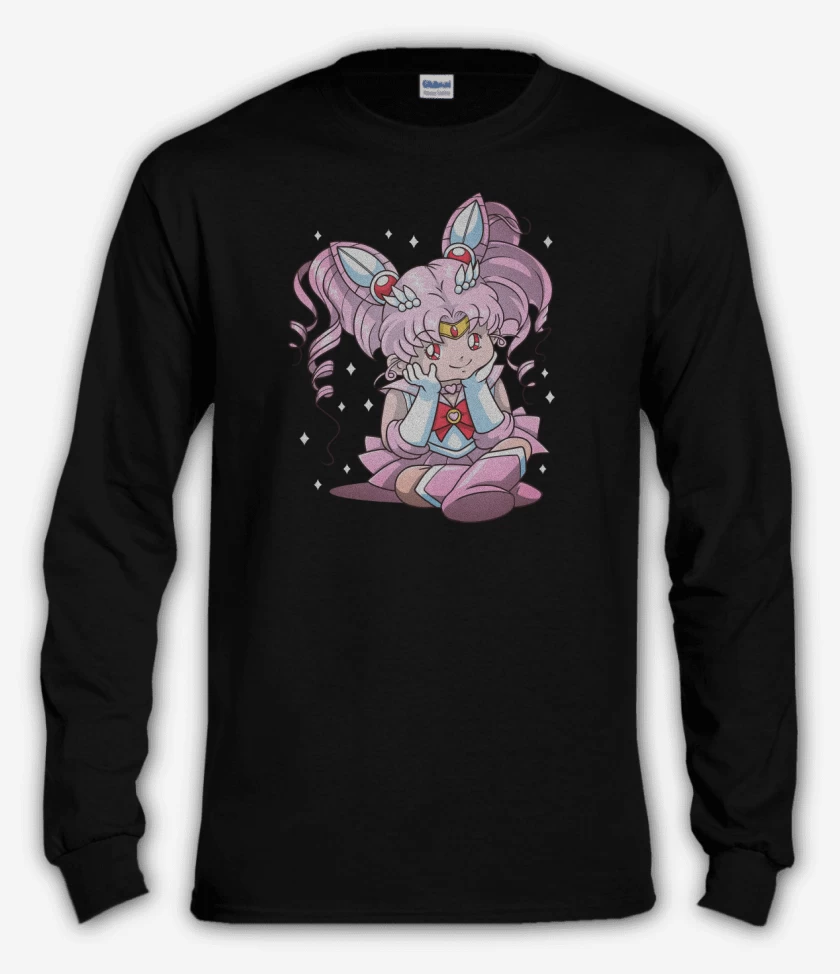 Polera manga larga Negro de Chibi Moon