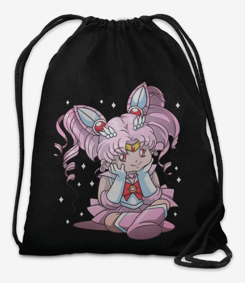 Mochila Negro de Chibi Moon