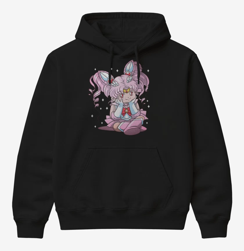 Poleron Canguro básico Negro de Chibi Moon