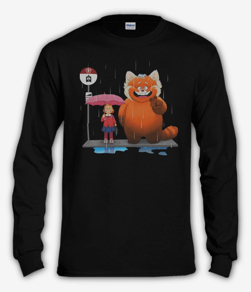 Polera manga larga Negro de Red Totoro