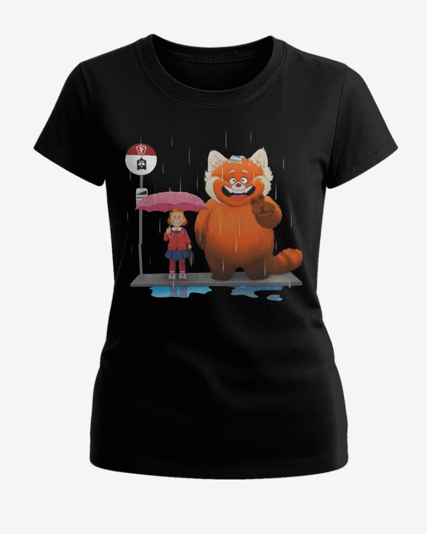 Polera de Mujer Negro de Red Totoro