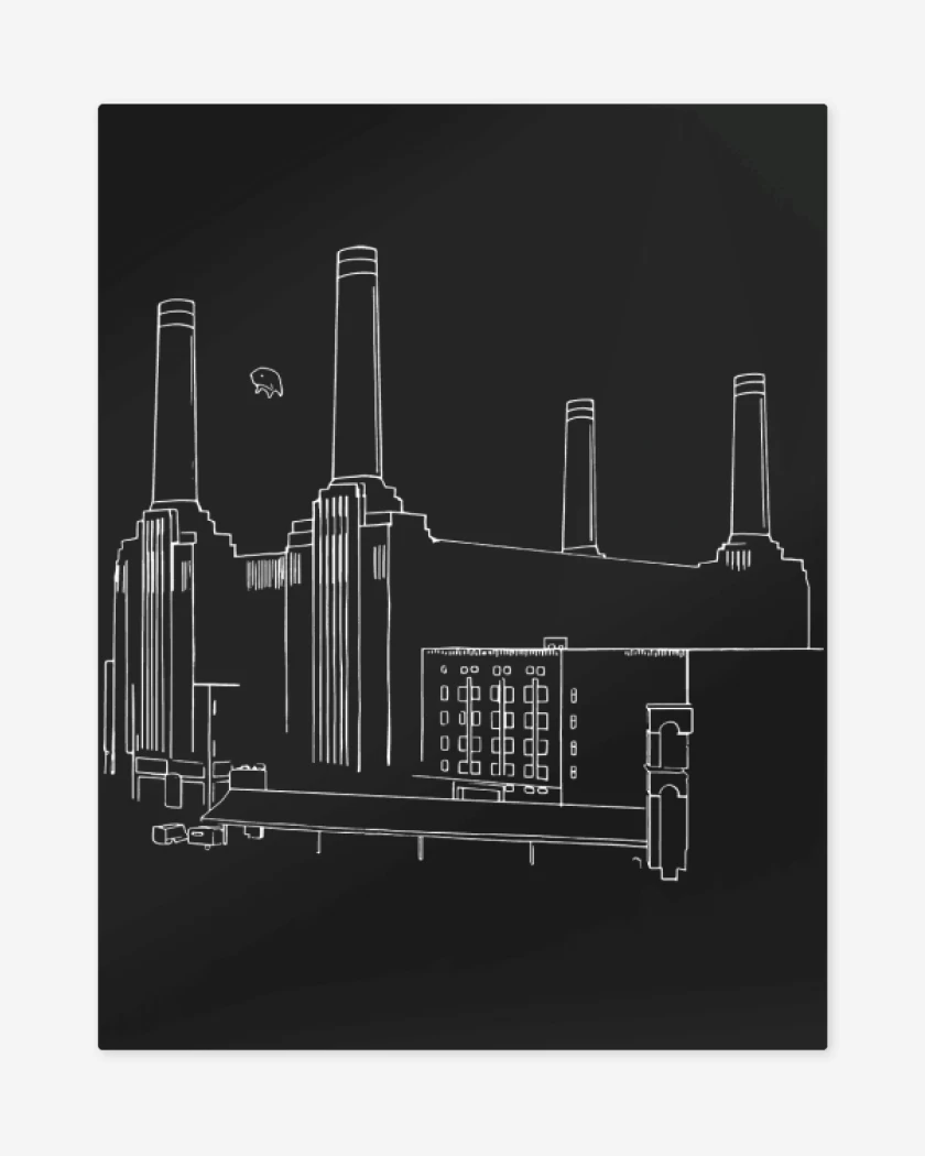 Print metalico Negro de Minimal Animals
